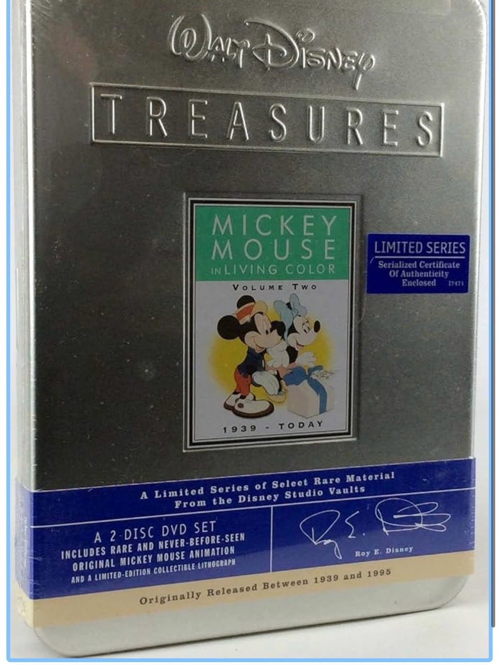 Disney Treasures Silver Mickey Mouse in Living Color Vol 2 Disk Set